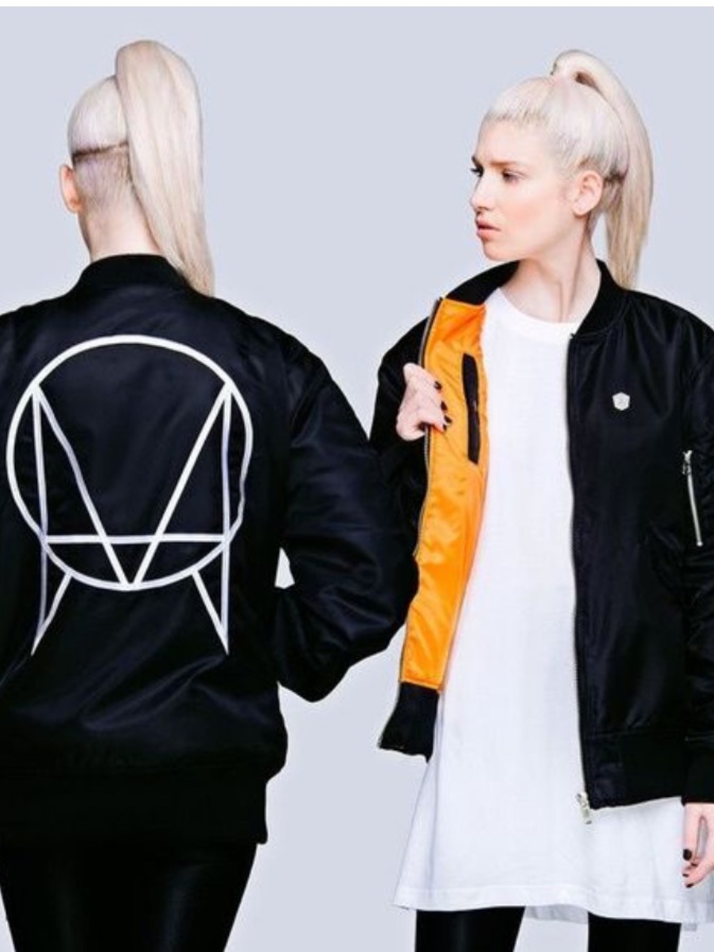 Rare! Long Clothing x OWSLA Skrillex Bomber Jacket Black/Orange Size XS Like New - Picture 4 of 12